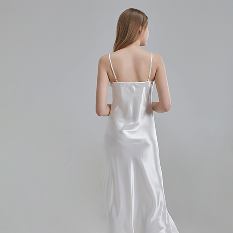 22 momme suspender maxi dress