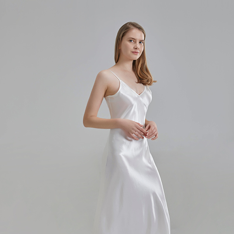 22 momme suspender maxi dress