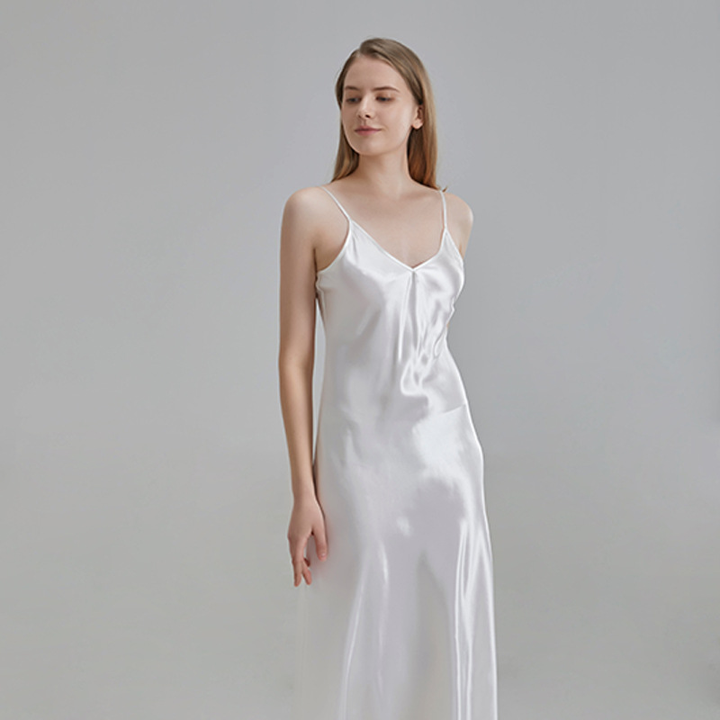 22 momme suspender maxi dress